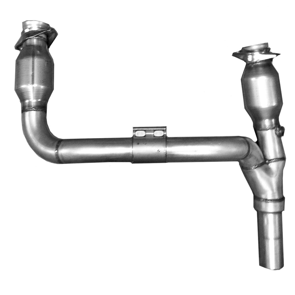 07-11-Jeep-3.8-V6-Long-Tube-Exhaust-Headers-And-Y-Pipe-And-Converters---1-58-Chrome