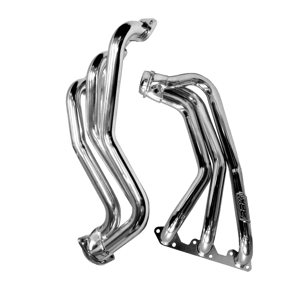 07-11-Jeep-3.8-V6-Long-Tube-Exhaust-Headers-And-Y-Pipe-And-Converters---1-58-Silver-Ceramic