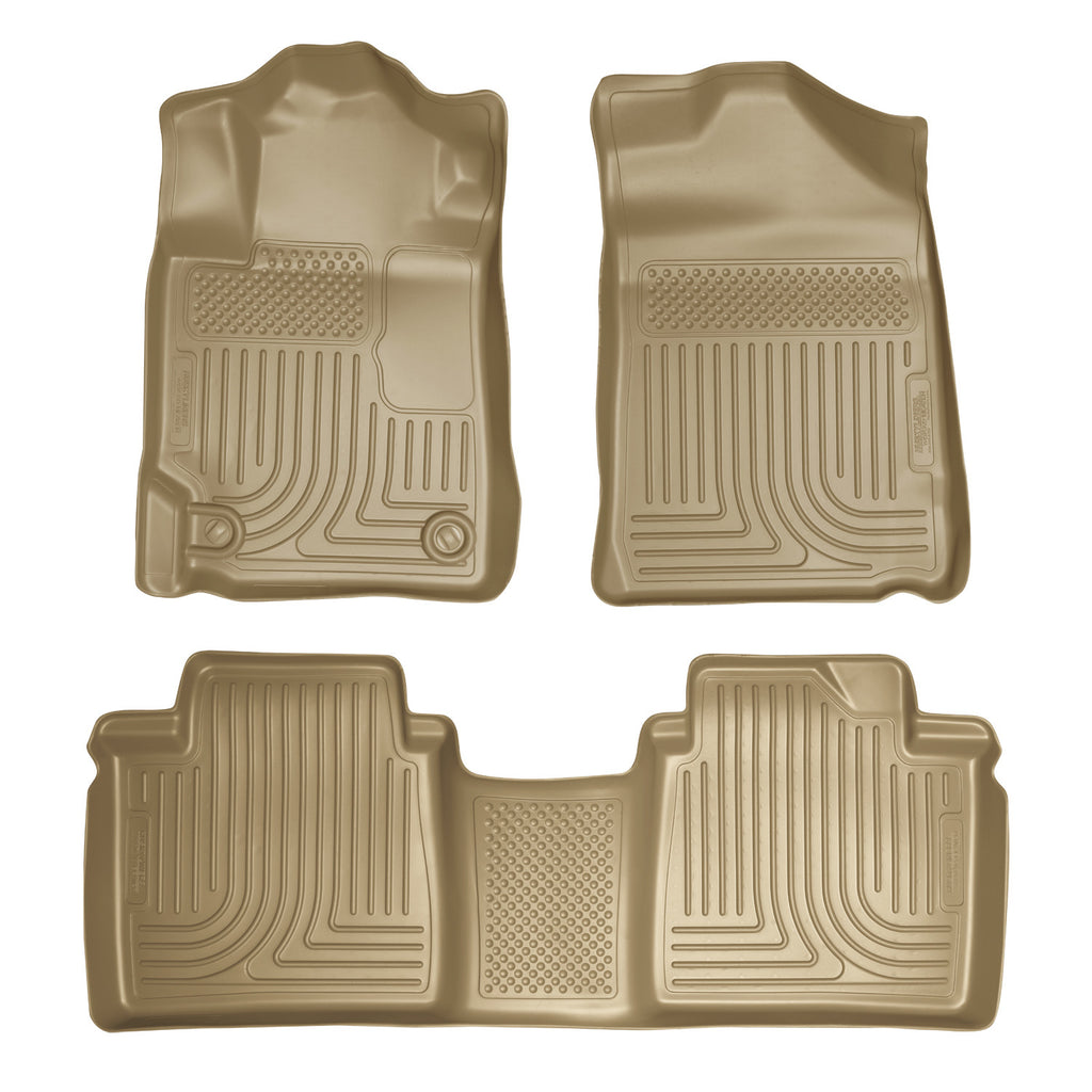 07-11-Toyota-Camry-(All)-Weatherbeater-Combo-Tan-Floor-Liners-(One-Piece-For-2Nd-Row)