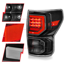 Load image into Gallery viewer, 07-11-Toyota-Tundra-Full-Led-Tailights-Black-Housing-Clear-Lens-G2-(WC-Light-Bars)