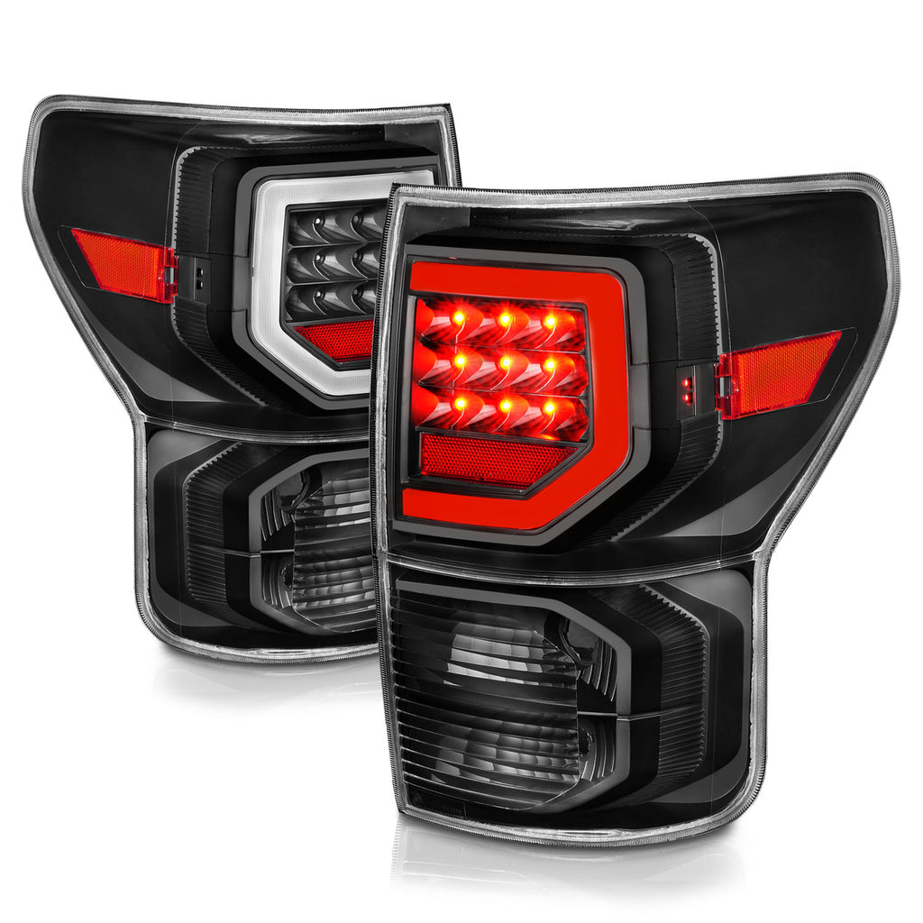 07-11-Toyota-Tundra-Full-Led-Tailights-Black-Housing-Clear-Lens-G2-(WC-Light-Bars)