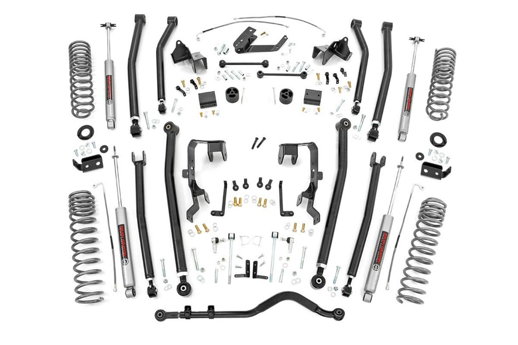 Rough Country 78530A Long Arm Suspension Lift Kit w/Shocks for Select Jeep Wrangler, Jeep Wrangler JK