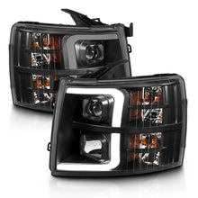 Load image into Gallery viewer, 07-13-Chevrolet-Silverado-3500-Projector-Headlights---Black-Amber