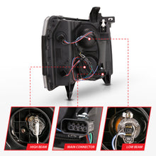 Load image into Gallery viewer, 07-13-Chevrolet-Silverado-3500-Projector-Headlights---Black-Amber