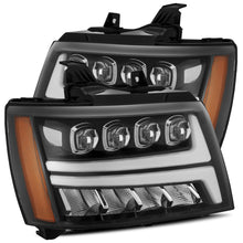 Load image into Gallery viewer, 07-13-Chevy-Avalanche-Nova-Led-Proj-Headlights-Plank-Style-Gloss-Black-WActiv-LightDrl