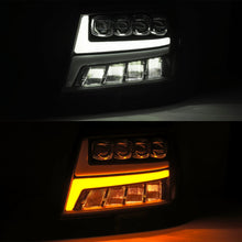 Load image into Gallery viewer, 07-13-Chevy-Avalanche-Nova-Led-Proj-Headlights-Plank-Style-Gloss-Black-WActiv-LightDrl