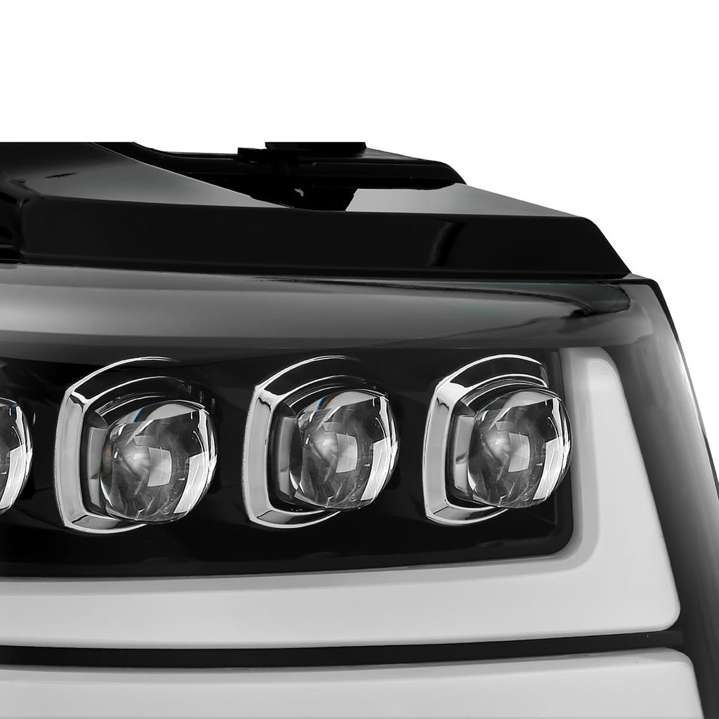 07-13-Chevy-Avalanche-Nova-Led-Proj-Headlights-Plank-Style-Gloss-Black-WActiv-LightDrl