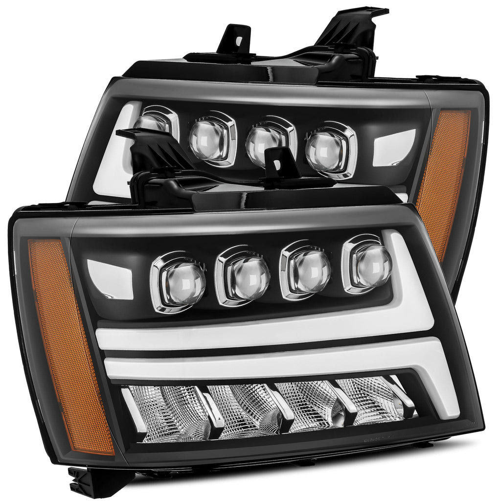 07-13-Chevy-Avalanche-Nova-Led-Proj-Headlights-Plank-Style-Matte-Black-WActiv-LightDrl
