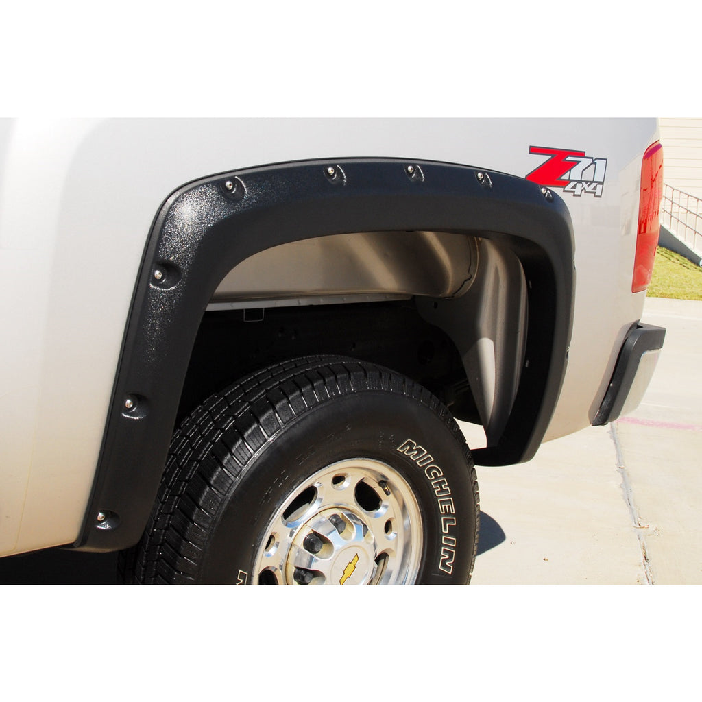 07-13-Chevy-Silverado-1500-Rx-Rivet-Textured-Elite-Series-Fender-Flares---Black-(2-Pc.)