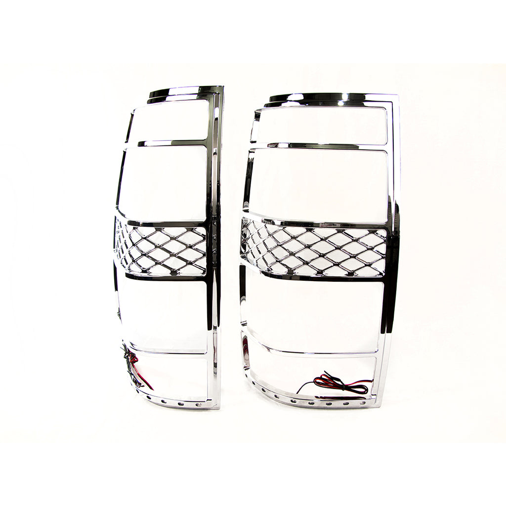 07-13-Chevy-SuburbanTahoe-Led-Taillight-Bezel-W-BrakeRunning-Lights-(Chrome)