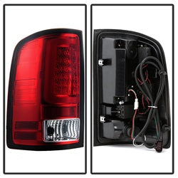 07-13-Gmc-Sierra-1500-V2-Light-Bar-Led-Tail-Lights---Red-Clear-(Alt-Yd-Gs07v2-Lbled-Rc)