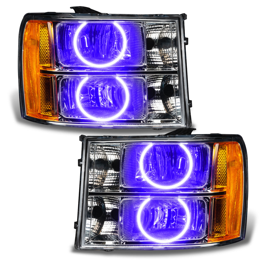 07-13-Gmc-Sierra-Pre-Assembled-Led-Halo-Headlights---(Round-Ring-Design)--UvPurple