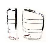 Race Sport RS-0713CHEVY2-TLB 07-13 Silverado 1500/2500 LED Taillight Bezel w/ Brake/Running Lights (Chrome)