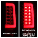 SPYDER 5084101 Light Bar LED Tail Lights - Version 3 - Red Clear