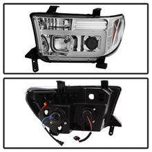 Load image into Gallery viewer, 07-13-Toyota-Tundra-V2-Light-Bar-Drl-Projector-Headlights---Chrome-(Pro-Yd-Ttu07v2-Lb-C)