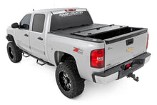 Load image into Gallery viewer, Rough Country 49113551 Hard Tri-Fold Tonneau Bed Cover for Select Chevrolet Silverado 1500, GMC Sierra