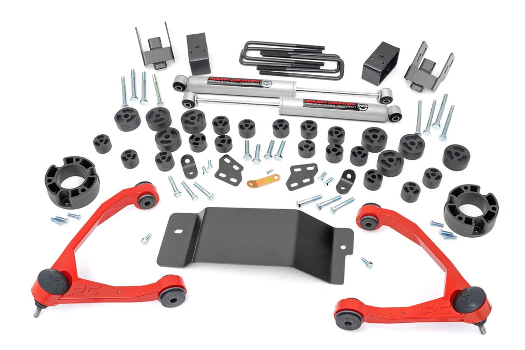Rough Country 257.20RED Suspension Lift Kit w/Shocks for Select Chevrolet Silverado 1500, GMC Sierra