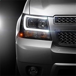 07-14-Chevy-Suburban15002500Tahoe-V2-Projector-Headlights-Blk-Pro-Yd-Csub07v2-Drl-Bk