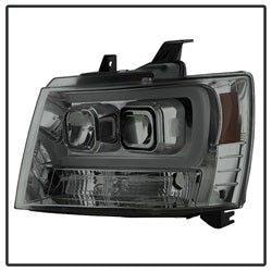 07-14-Chevy-Suburban15002500Tahoe-V2-Projector-Headlights-Smoke-Pro-Yd-Csub07v2-Drl-Sm