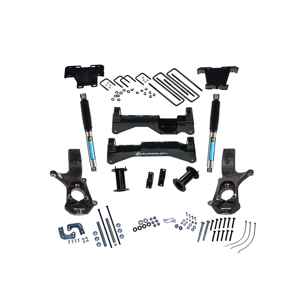 07-16-Chevy-SilvGmc-Sierra-2Wd-W-Cast-Steel-Control-Arms-8In-Lift-Kit-W-Bil-Rear-Shocks
