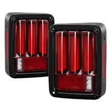 Load image into Gallery viewer, 07-16-Jeep-Wrangler-Version-2-Light-Bar-Led-Tail-Lights---Red-Clear-(Alt-Yd-Jwa07v2-Lbled-Rc)