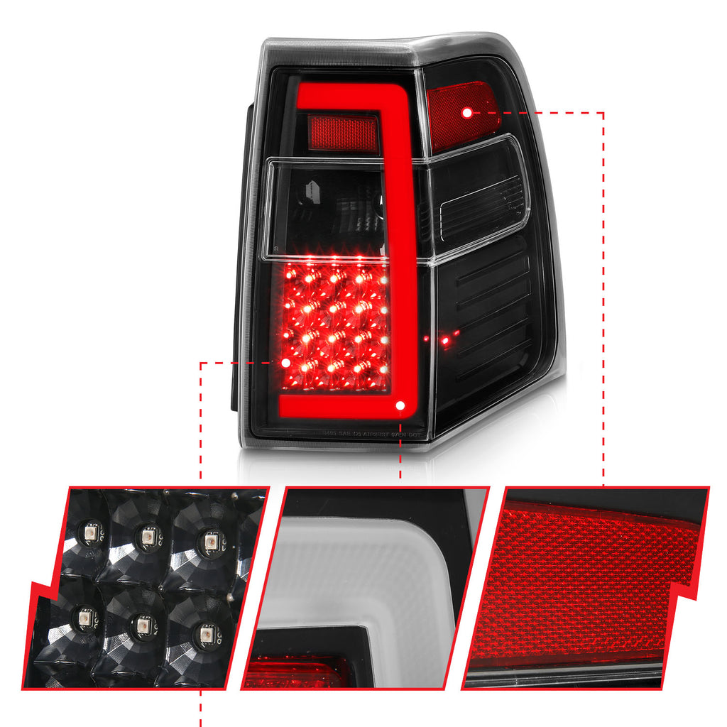 07-17-Ford-Expedition-Led-Taillights-W-Light-Bar-Black-Housing-Clear-Lens