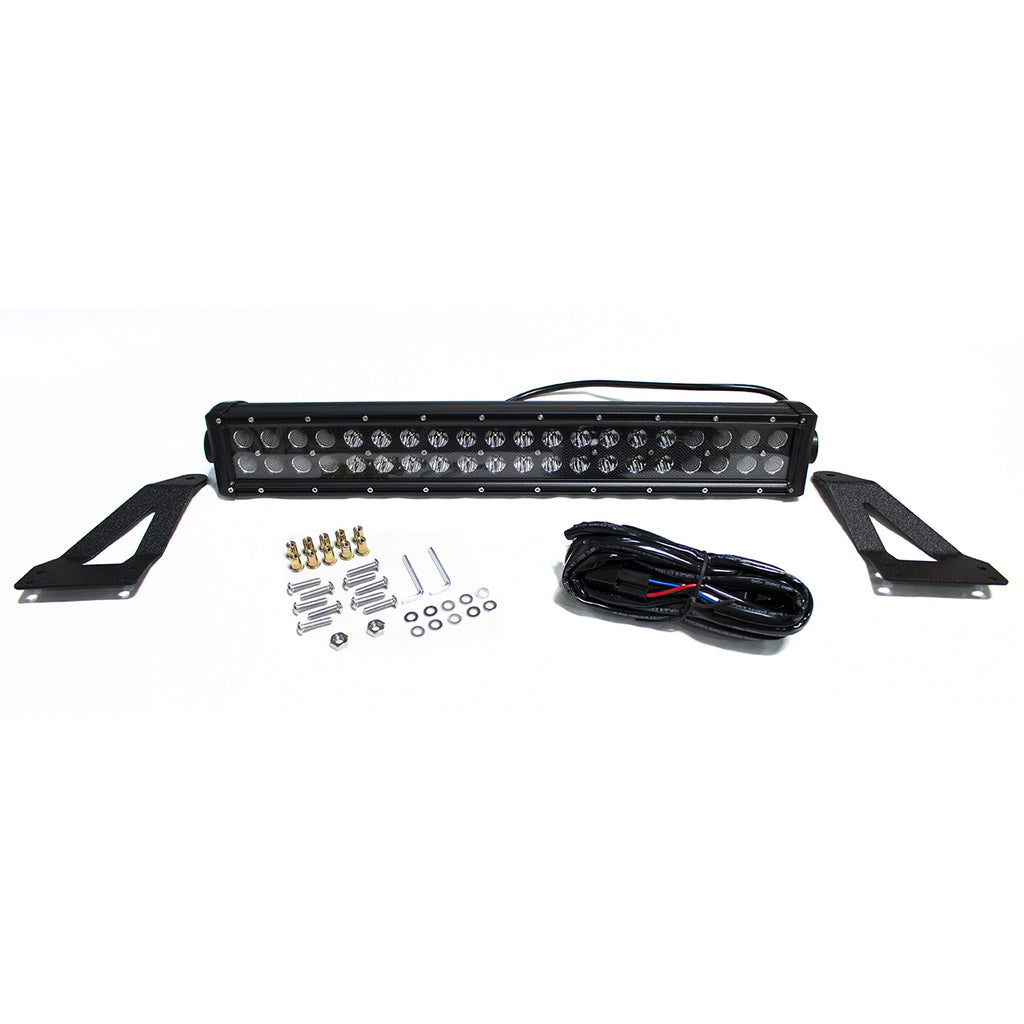 07-17-Jeep-Jk-Wrangler-Grille-(1)-120W-Dual-Row-Blacked-Out-Led-Light-Bar-Kit