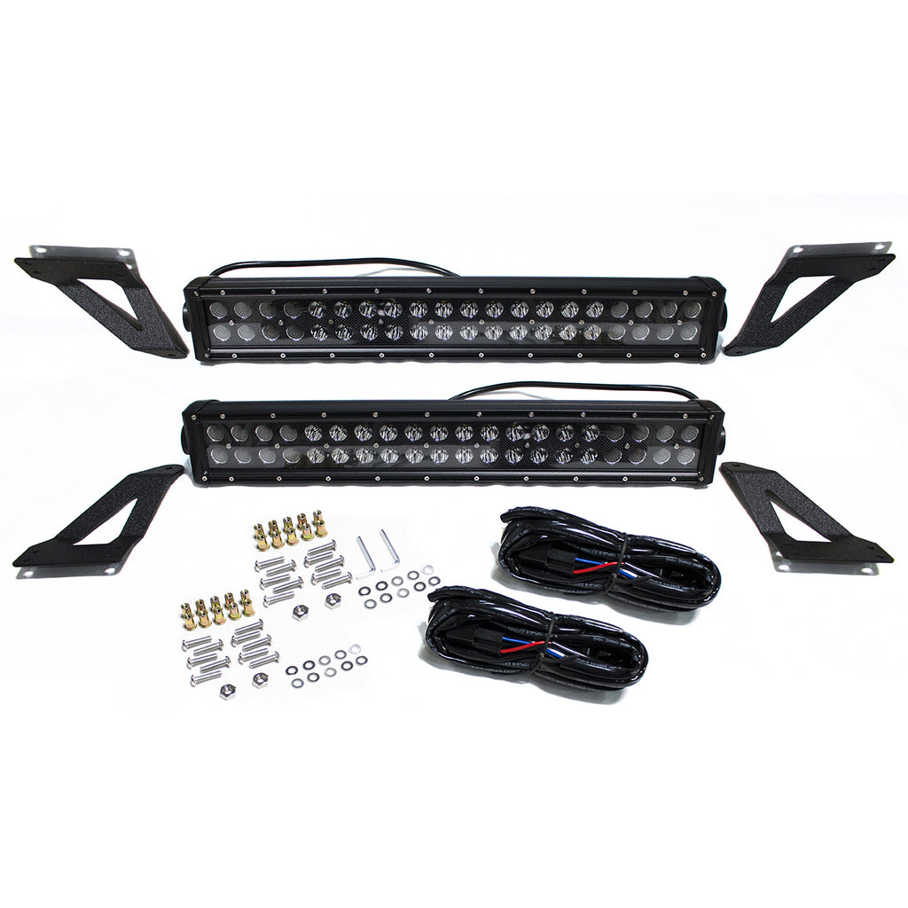 07-17-Jeep-Jk-Wrangler-Grille-(2)-120W-Dual-Row-Blacked-Out-Led-Light-Bar-Kit