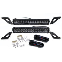 Load image into Gallery viewer, 07-17-Jeep-Jk-Wrangler-Grille-(2)-120W-Dual-Row-Blacked-Out-Led-Light-Bar-Kit