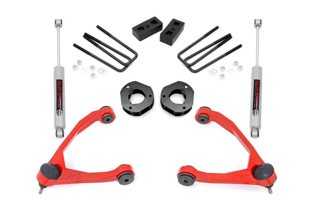 Rough Country 19831RED Suspension Lift Kit w/Shocks for Select Chevrolet Silverado 1500, GMC Sierra
