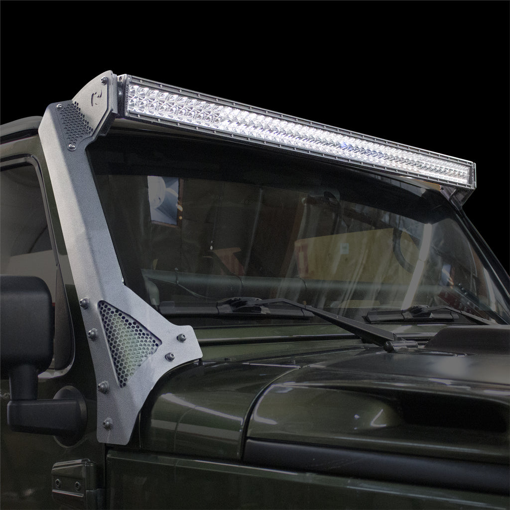 07-18-Jeep-Wrangler-JkJku-(Ex-Mjve3924Xe)-Windshield-Light-Bar-Mount-Brkt---50In-Sgl-Row
