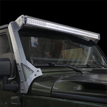 Load image into Gallery viewer, 07-18-Jeep-Wrangler-JkJku-(Ex-Mjve3924Xe)-Windshield-Light-Bar-Mount-Brkt---50In-Sgl-Row