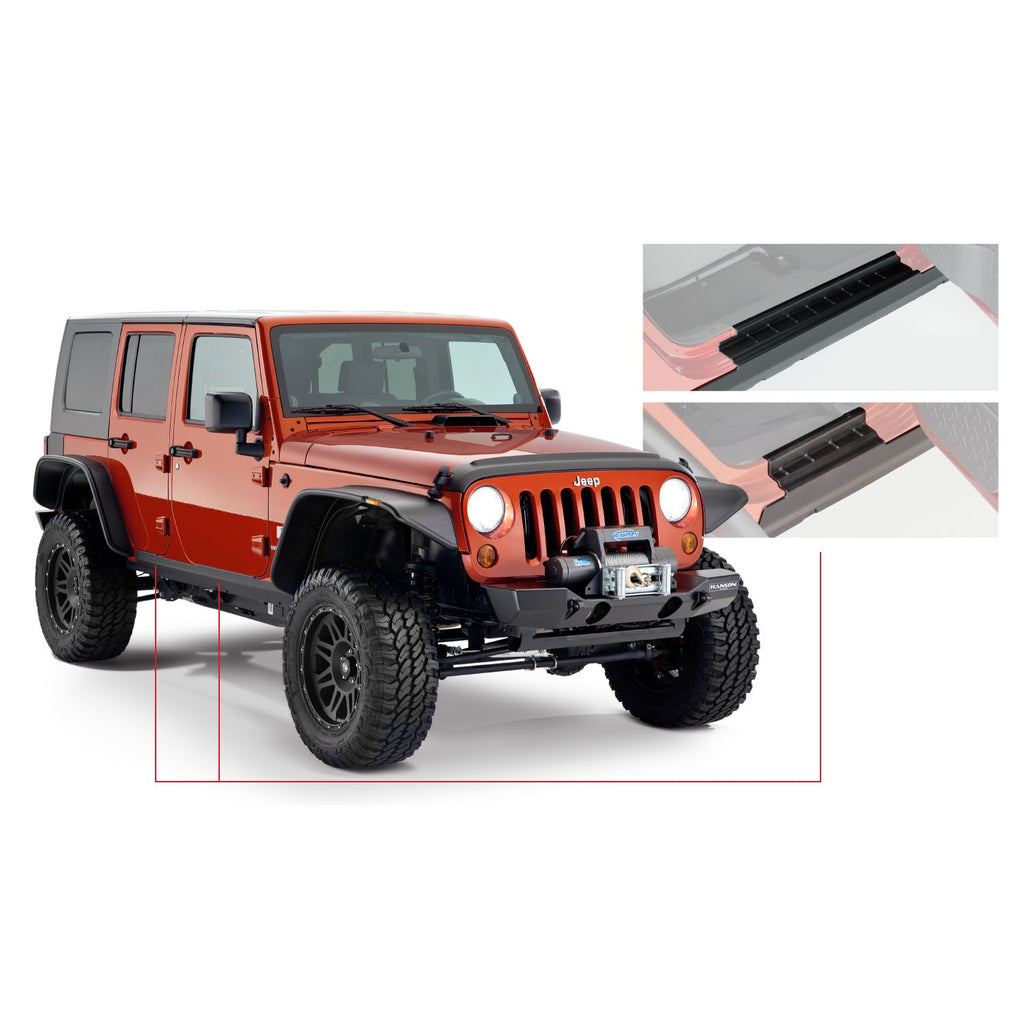 07-18-Jeep-Wrangler-Unlimited-Trail-Armor-Rocker-Panel-And-Sill-Plate-Cover---Black