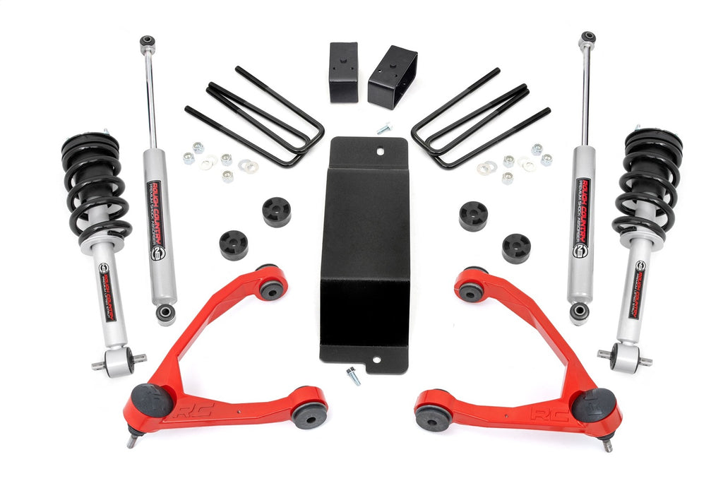 Rough Country 19432RED Suspension Lift Kit w/Shocks for Select Chevrolet Silverado 1500, GMC Sierra