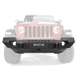 Go Rhino 230121T Trailline Winch Ready Front Full Width Bumper For Jeep