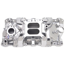 Load image into Gallery viewer, Edelbrock 71011 Performer RPM Small Block Chevy Polished Intake Manifold for Select Avanti II, Buick Century, Buick LeSabre, Buick Regal, Buick Skylark, Checker Aerobus, Checker Deluxe, Checker Marathon, Checker Taxicab, Chevrolet 3B, Chevrolet 3C,
