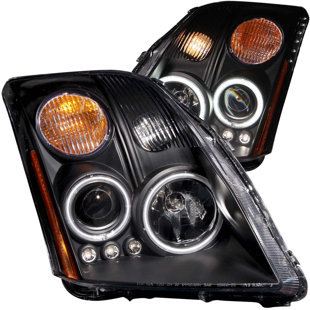 0712-Nissan-Sentra-Projector-Black-Clear-WAmber-Reflectors-Headlights-DrivePass