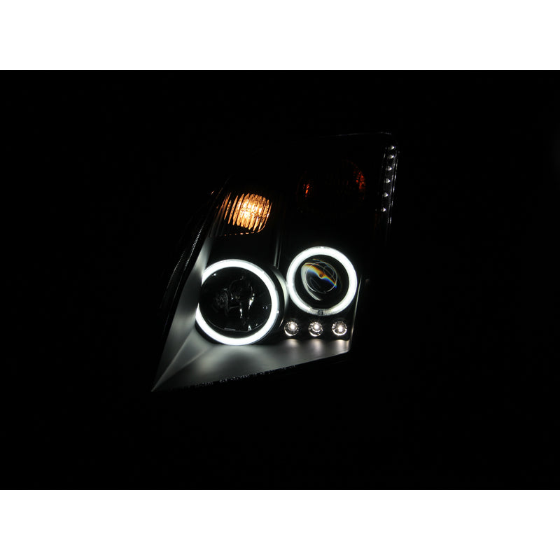 0712-Nissan-Sentra-Projector-Black-Clear-WAmber-Reflectors-Headlights-DrivePass