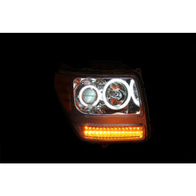Load image into Gallery viewer, 0712-Nitro-G2-Projector-Halo-Chrome-Clear-Amber(Ccfl)Headlights-DrivePass