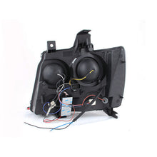 Load image into Gallery viewer, 0713-Avalanche0714-SuburbanTahoe-Headlights-Chrome-Clear-Projector-With-Halos-DrivPass