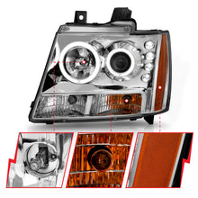 Load image into Gallery viewer, 0713-Avalanche0714-SuburbanTahoe-Headlights-Chrome-Clear-Projector-With-Halos-DrivPass
