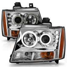 Load image into Gallery viewer, 0713-Avalanche0714-SuburbanTahoe-Headlights-Chrome-Clear-Projector-With-Halos-DrivPass