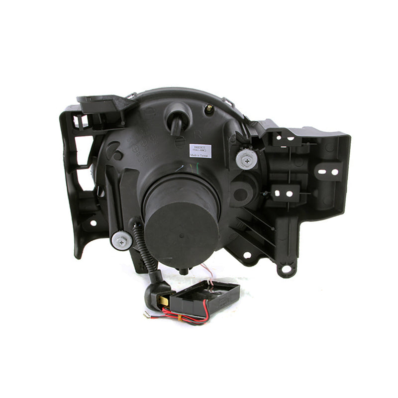 0713-Fj-Cruiser-Headlights-Black-Clear-Projector-With-Halos-DriverPassenger