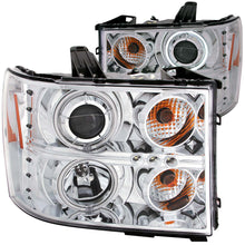 Load image into Gallery viewer, 0713-Sierra-15000714-Sierra-25003500-Chrome-Projector-Headlights-WHalos(Ccfl)DrivPass