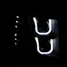 Load image into Gallery viewer, 0713-Silverado-15000714-Silverado-25003500-Proj-WUbar-Black-Clear-Amber-Headlights-DrivPass