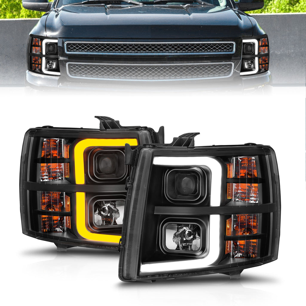 0713-Silverado-1500250035000913-Silverado-1500-Hybrid-Projector-WLight-Bar-Black-Housing