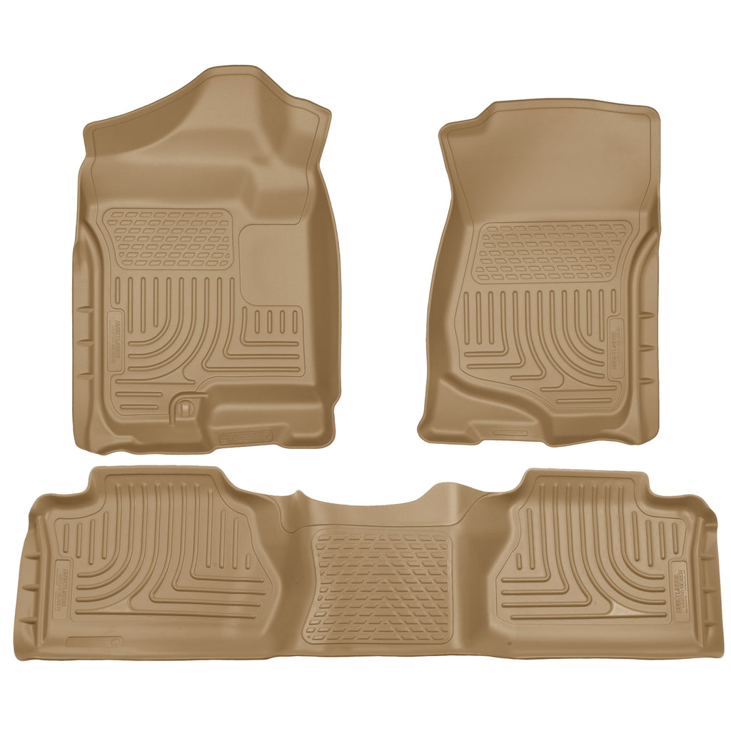 0713-SilveradoSierra-15000714-25003500-Ext(Not-WManual-Shifter)Front--2Nd-Seat-Flr-Liners-Tan
