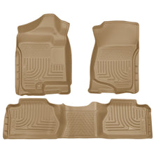 Load image into Gallery viewer, 0713-SilveradoSierra-15000714-25003500-Ext(Not-WManual-Shifter)Front--2Nd-Seat-Flr-Liners-Tan