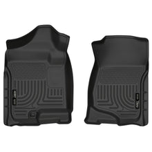 Load image into Gallery viewer, 0713-SilveradoSierra-15000714-SilveradoSierra-25003500-ExtCrew-Cab-Front-Floor-Liners-Black