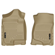 Load image into Gallery viewer, 0713-SilveradoSierra-15000714-SilveradoSierra-25003500-ExtCrew-Cab-Front-Floor-Liners-Tan